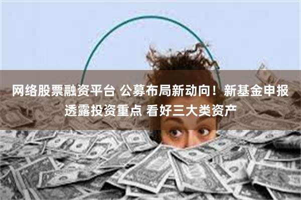 网络股票融资平台 公募布局新动向！新基金申报透露投资重点 看好三大类资产