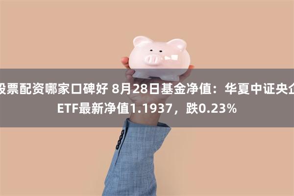 股票配资哪家口碑好 8月28日基金净值：华夏中证央企ETF最新净值1.1937，跌0.23%