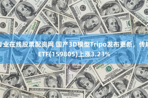 专业在线股票配资网 国产3D模型Tripo发布更新，传媒ETF(159805)上涨3.23%